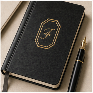 Generated leather notebook mockup