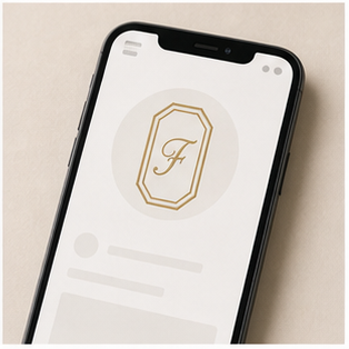 Generated website and social avatar mockup