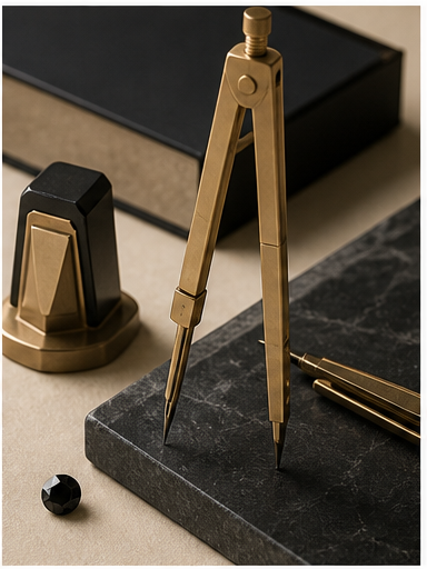 Disciplined luxury desk detail